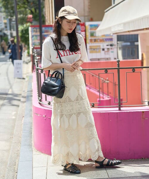 FREAK'S STORE（フリークスストア）の「インドアンティーククロシェスカート（スカート・レディース・ブラック/オフホワイト・ﾌﾘ-）」の17枚目の写真