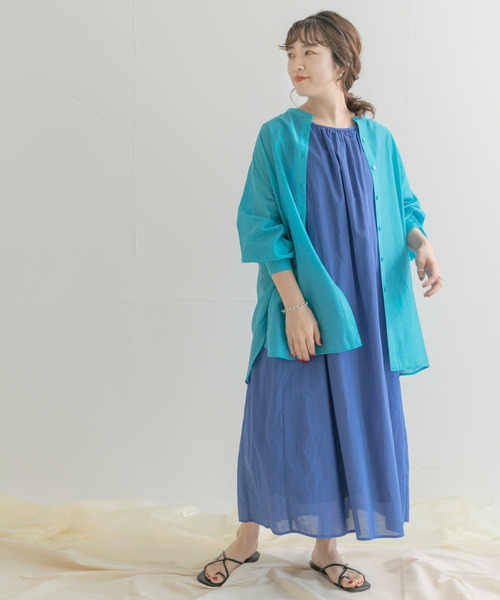 ITEMS URBANRESEARCH（アイテムズ アーバンリサーチ）の「ギャザーワンピース（ワンピース・レディース・ブラック/ベージュ/イエロー/ブルー・FREE）」の13枚目の写真