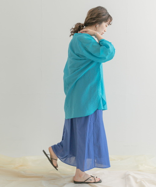 ITEMS URBANRESEARCH（アイテムズ アーバンリサーチ）の「ギャザーワンピース（ワンピース・レディース・ブラック/ベージュ/イエロー/ブルー・FREE）」の16枚目の写真