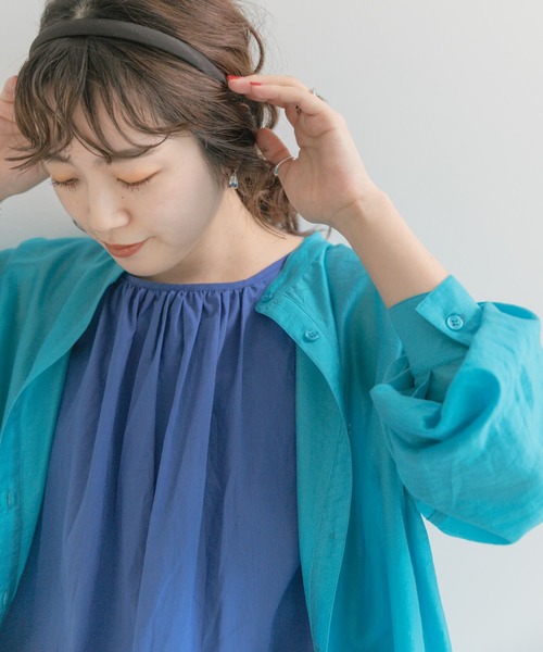 ITEMS URBANRESEARCH（アイテムズ アーバンリサーチ）の「ギャザーワンピース（ワンピース・レディース・ブラック/ベージュ/イエロー/ブルー・FREE）」の17枚目の写真