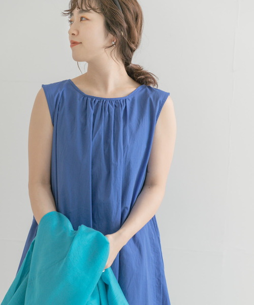 ITEMS URBANRESEARCH（アイテムズ アーバンリサーチ）の「ギャザーワンピース（ワンピース・レディース・ブラック/ベージュ/イエロー/ブルー・FREE）」の18枚目の写真