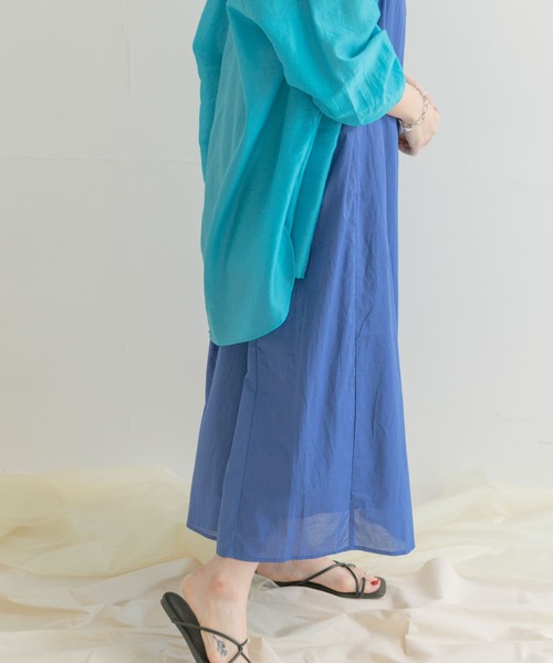 ITEMS URBANRESEARCH（アイテムズ アーバンリサーチ）の「ギャザーワンピース（ワンピース・レディース・ブラック/ベージュ/イエロー/ブルー・FREE）」の20枚目の写真