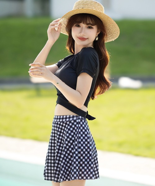 TeddyShop(テディショップ)の「レディース水着 体型カバー バックリボンビキニ フレアスカート 2点セット(水着・レディース・ベージュ/グリーン/ホワイト系その他/ブラック系その他/ブラウン・LL/S/M/L)」の17枚目の写真