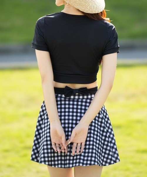 TeddyShop(テディショップ)の「レディース水着 体型カバー バックリボンビキニ フレアスカート 2点セット(水着・レディース・ベージュ/グリーン/ホワイト系その他/ブラック系その他/ブラウン・LL/S/M/L)」の19枚目の写真