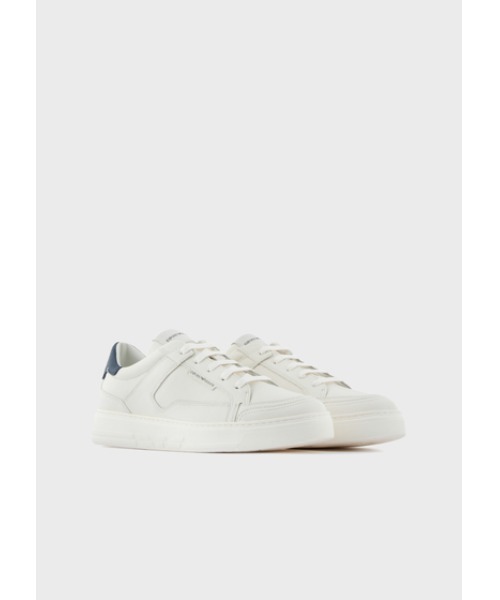 EMPORIO ARMANI（エンポリオアルマーニ）の「【エンポリオ アルマーニ】スニーカー ハンマードレザー製（スニーカー・メンズ・ブルー系その他/ブラック系その他/アイボリー・8/9/7/6.5/7.5/8.5/6/9.5）」の6枚目の写真