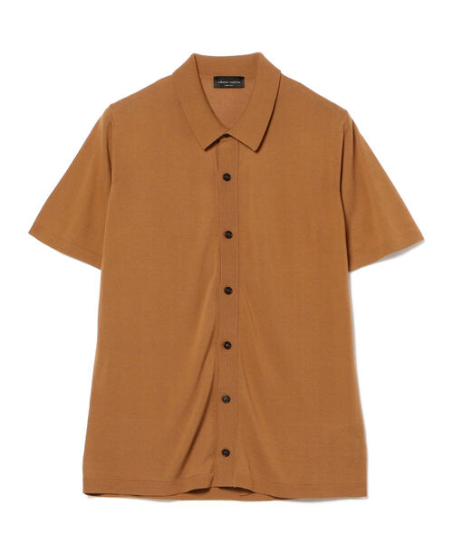 International Gallery BEAMS（インターナショナルギャラリービームス）の「ROBERTO COLLINA / フルボタン ショートスリーブポロ（ポロシャツ・メンズ・オリーブ/カーキ/ブルー・44/46/48）」の4枚目の写真