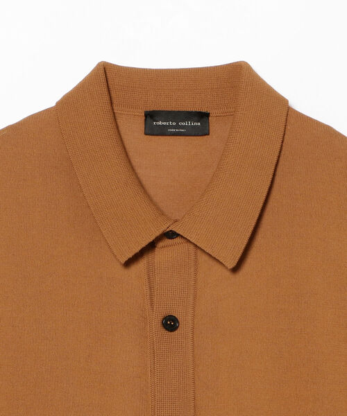 International Gallery BEAMS（インターナショナルギャラリービームス）の「ROBERTO COLLINA / フルボタン ショートスリーブポロ（ポロシャツ・メンズ・オリーブ/カーキ/ブルー・44/46/48）」の8枚目の写真