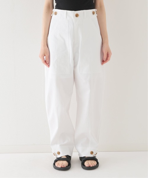 JOURNAL STANDARD relume SELECT(ジャーナルスタンダードレリュームセレクト)の「【MIJEONG PARK/ミジョン・パーク】CROPPED WORKWEAR PANTS:パンツ(その他パンツ・レディース・ホワイト・X-SMALL/SMALL)」の4枚目の写真
