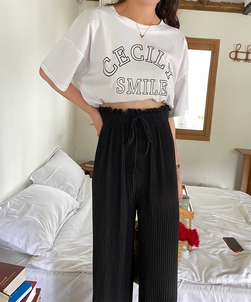 AsRiRe(アスリレイ)の「【AsRiRe】ワイドリブパンツ(その他パンツ・レディース・ブラック/ベージュ/グレー・M)」の7枚目の写真