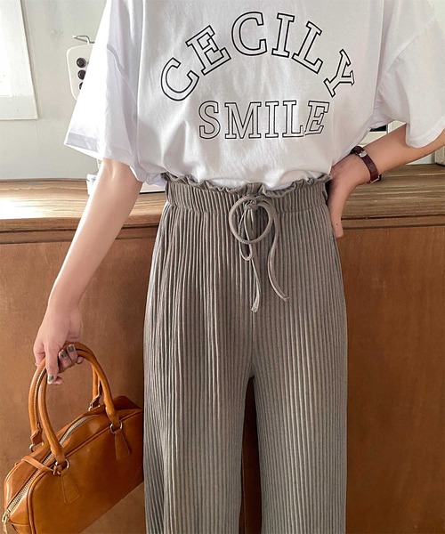 AsRiRe(アスリレイ)の「【AsRiRe】ワイドリブパンツ(その他パンツ・レディース・ブラック/ベージュ/グレー・M)」の13枚目の写真
