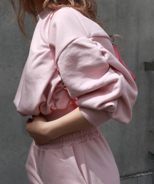 FIG&VIPER（フィグアンドバイパー）の「ボリュームスリーブショートPO（Tシャツ/カットソー・レディース・ライトグレー/ブラック/ライトピンク・FREE）」の8枚目の写真