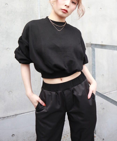 FIG&VIPER（フィグアンドバイパー）の「ボリュームスリーブショートPO（Tシャツ/カットソー・レディース・ライトグレー/ブラック/ライトピンク・FREE）」の15枚目の写真