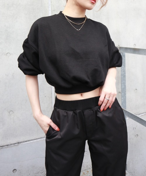 FIG&VIPER（フィグアンドバイパー）の「ボリュームスリーブショートPO（Tシャツ/カットソー・レディース・ライトグレー/ブラック/ライトピンク・FREE）」の16枚目の写真