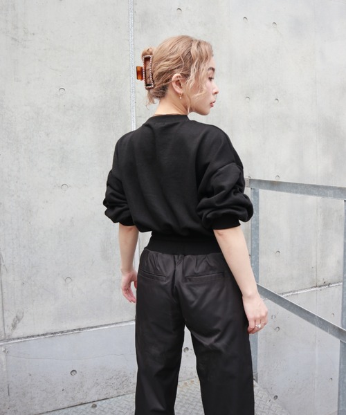 FIG&VIPER（フィグアンドバイパー）の「ボリュームスリーブショートPO（Tシャツ/カットソー・レディース・ライトグレー/ブラック/ライトピンク・FREE）」の21枚目の写真