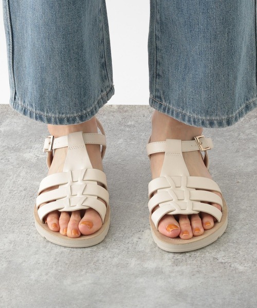 GLOBAL WORK(グローバルワーク)の「らくっションマエアキグルカ/272454(サンダル・レディース・アイボリー/ブラック・SMALL/MEDIUM/LARGE)」の16枚目の写真