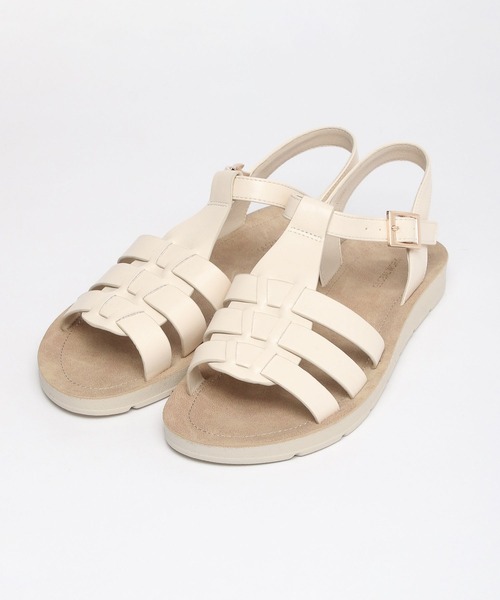 GLOBAL WORK(グローバルワーク)の「らくっションマエアキグルカ/272454(サンダル・レディース・アイボリー/ブラック・SMALL/MEDIUM/LARGE)」の3枚目の写真