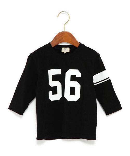 green label relaxing（グリーンレーベルリラクシング）の「【KIDS】ナンバリングTシャツ 7分袖（Tシャツ/カットソー・キッズ・ブラック/オフホワイト・135/95/L/125/M/115/S/105）」の3枚目の写真