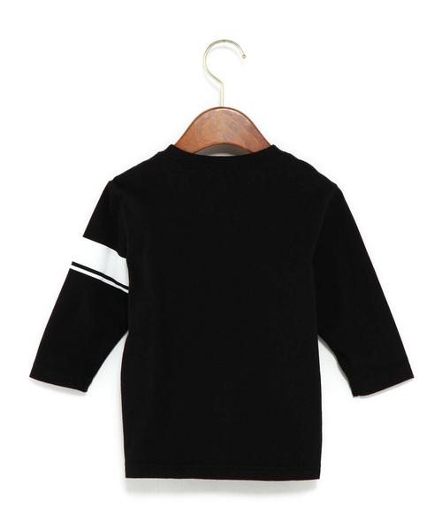 green label relaxing（グリーンレーベルリラクシング）の「【KIDS】ナンバリングTシャツ 7分袖（Tシャツ/カットソー・キッズ・ブラック/オフホワイト・135/95/L/125/M/115/S/105）」の4枚目の写真