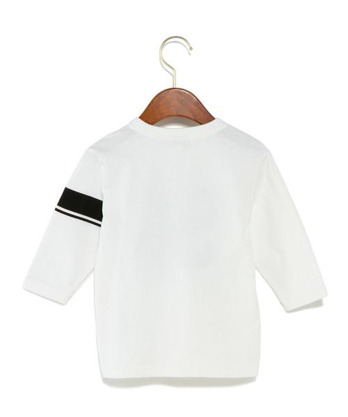 green label relaxing（グリーンレーベルリラクシング）の「【KIDS】ナンバリングTシャツ 7分袖（Tシャツ/カットソー・キッズ・ブラック/オフホワイト・135/95/L/125/M/115/S/105）」の9枚目の写真