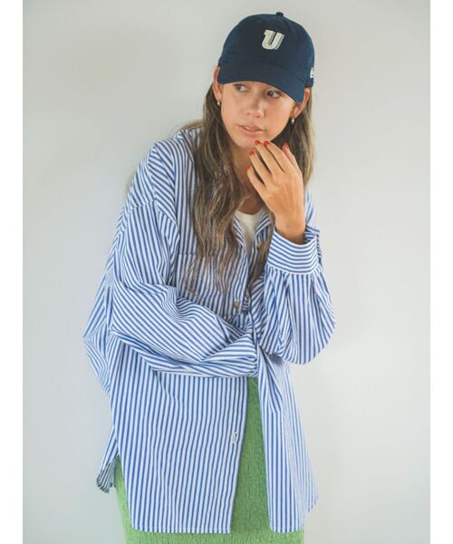 Ungrid（アングリッド）の「ストライプルーズシャツ（シャツ/ブラウス・レディース・ピンク/オレンジ/ブラウン/レッド/イエロー/グリーン/ブルー・FREE）」の17枚目の写真