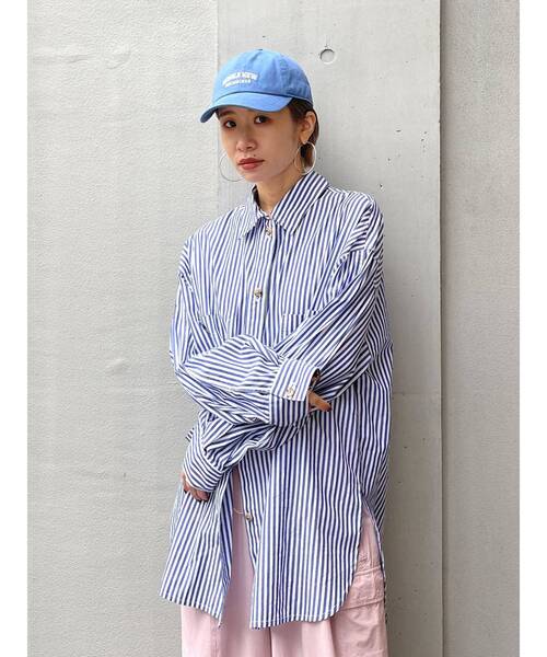 Ungrid（アングリッド）の「ストライプルーズシャツ（シャツ/ブラウス・レディース・ピンク/オレンジ/ブラウン/レッド/イエロー/グリーン/ブルー・FREE）」の15枚目の写真