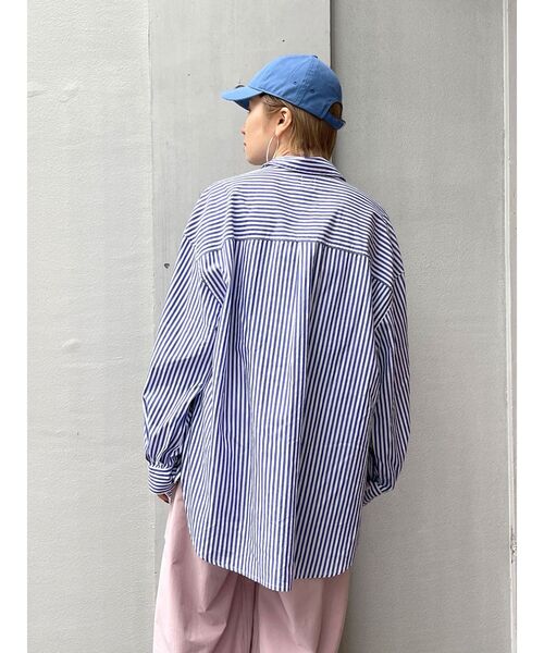 Ungrid（アングリッド）の「ストライプルーズシャツ（シャツ/ブラウス・レディース・ピンク/オレンジ/ブラウン/レッド/イエロー/グリーン/ブルー・FREE）」の14枚目の写真