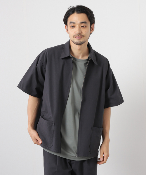 JOURNAL STANDARD(ジャーナルスタンダード)の「T/C ストライプ バーバージャケット(シャツ/ブラウス・メンズ・ネイビー/イエロー/アイボリー/ブラック系その他・MEDIUM/LARGE)」の3枚目の写真