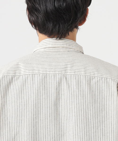JOURNAL STANDARD(ジャーナルスタンダード)の「T/C ストライプ バーバージャケット(シャツ/ブラウス・メンズ・ネイビー/イエロー/アイボリー/ブラック系その他・MEDIUM/LARGE)」の10枚目の写真