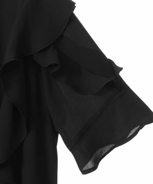 31 Sons de mode（トランテアン　ソン　ドゥ　モード）の「ジョーゼットエアリーブラウス（シャツ/ブラウス・レディース・ブラック/オフホワイト/ピンク・36）」の8枚目の写真