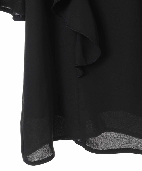 31 Sons de mode（トランテアン　ソン　ドゥ　モード）の「ジョーゼットエアリーブラウス（シャツ/ブラウス・レディース・ブラック/オフホワイト/ピンク・36）」の6枚目の写真