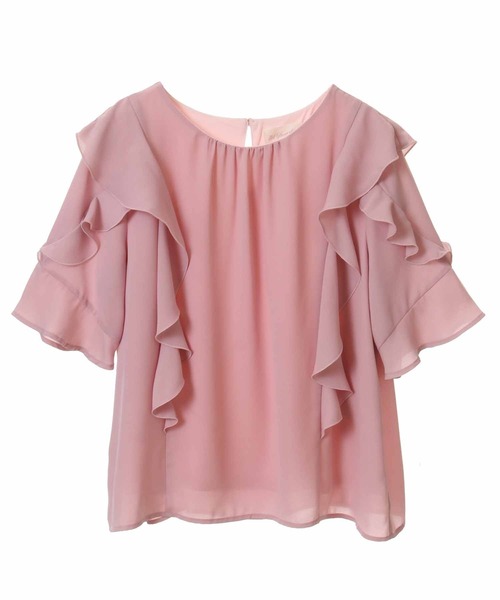 31 Sons de mode（トランテアン　ソン　ドゥ　モード）の「ジョーゼットエアリーブラウス（シャツ/ブラウス・レディース・ブラック/オフホワイト/ピンク・36）」の18枚目の写真