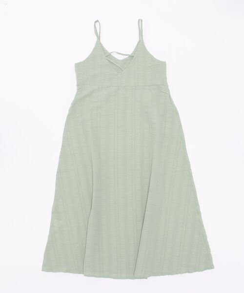 JUGLANS(ユグランス)の「☆ ドラマティックな仕上がり。サッカーストライプキャミワンピース 343102(ワンピース・レディース・ホワイト/ミント・FREE)」の3枚目の写真