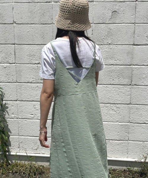 JUGLANS(ユグランス)の「☆ ドラマティックな仕上がり。サッカーストライプキャミワンピース 343102(ワンピース・レディース・ホワイト/ミント・FREE)」の15枚目の写真