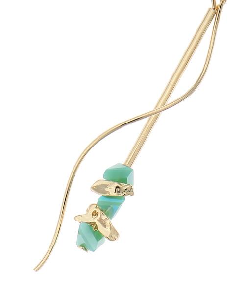 AMERICAN HOLIC（アメリカンホリック）の「変形ガラスピアス（ピアス（両耳用）・レディース・グリーン/ピンク・FREE）」の3枚目の写真