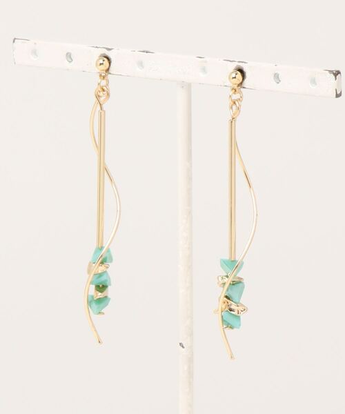 AMERICAN HOLIC（アメリカンホリック）の「変形ガラスピアス（ピアス（両耳用）・レディース・グリーン/ピンク・FREE）」の4枚目の写真