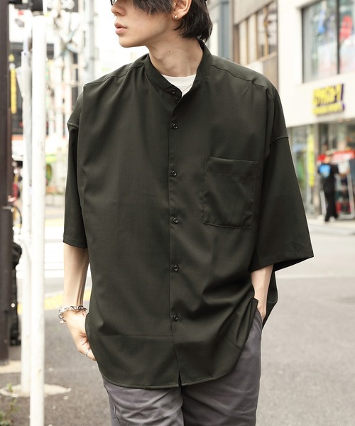 8(eight)(エイト)の「ビックバンドカラーシャツ(シャツ/ブラウス・メンズ・チャコールグレー/ベージュ/ブラウン/サックスブルー/ブルー/マルチ・LARGE/MEDIUM)」の2枚目の写真