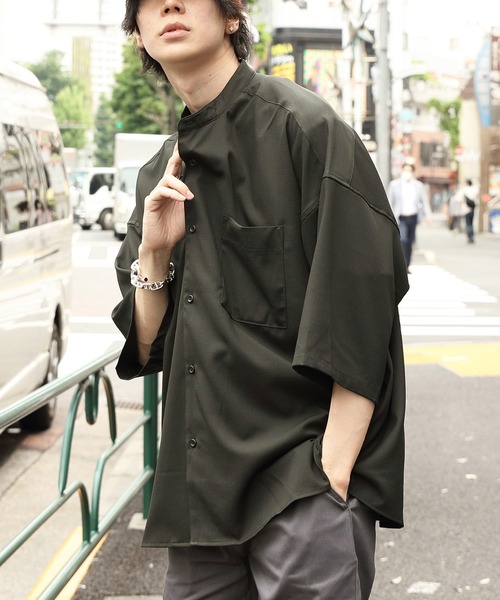 8(eight)(エイト)の「ビックバンドカラーシャツ(シャツ/ブラウス・メンズ・チャコールグレー/ベージュ/ブラウン/サックスブルー/ブルー/マルチ・LARGE/MEDIUM)」の10枚目の写真