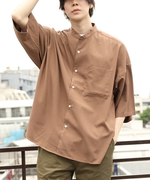 8(eight)(エイト)の「ビックバンドカラーシャツ(シャツ/ブラウス・メンズ・チャコールグレー/ベージュ/ブラウン/サックスブルー/ブルー/マルチ・LARGE/MEDIUM)」の22枚目の写真