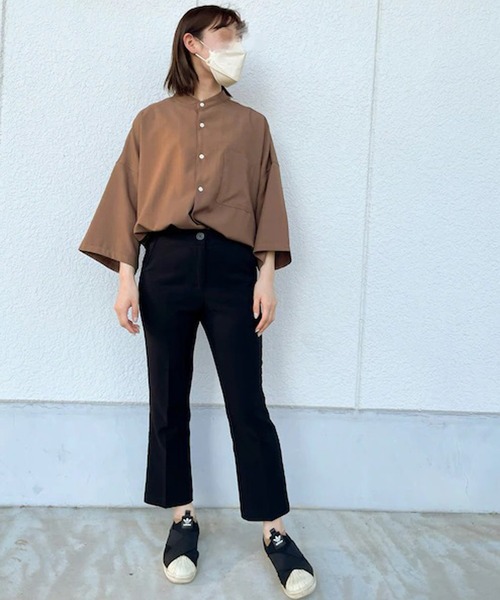 8(eight)(エイト)の「ビックバンドカラーシャツ(シャツ/ブラウス・メンズ・チャコールグレー/ベージュ/ブラウン/サックスブルー/ブルー/マルチ・LARGE/MEDIUM)」の9枚目の写真