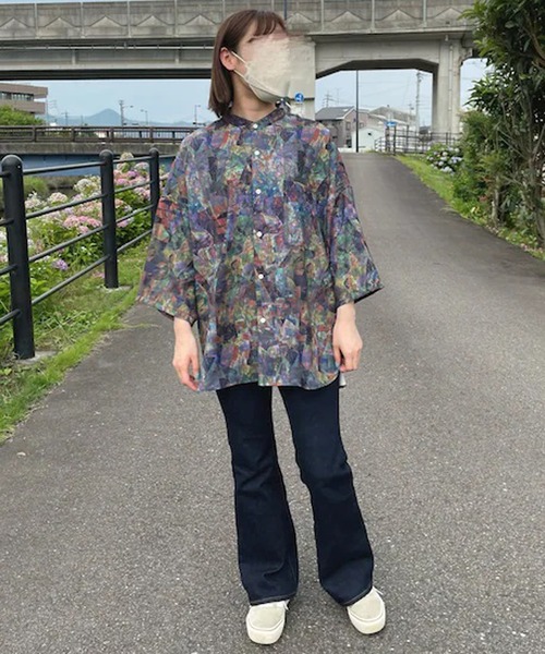 8(eight)(エイト)の「ビックバンドカラーシャツ(シャツ/ブラウス・メンズ・チャコールグレー/ベージュ/ブラウン/サックスブルー/ブルー/マルチ・LARGE/MEDIUM)」の8枚目の写真