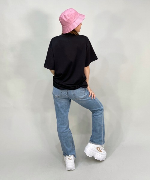 X-girl（エックスガール）の「【ムラサキスポーツ別注】X-GIRL/エックスガール  ビッグシルエット/オーバーサイズ/カレッジ風ロゴTシャツ   105221011022（Tシャツ/カットソー・レディース・ホワイト/ブラック/ベージュ/グレー/グリーン・M/L/XL）」の13枚目の写真