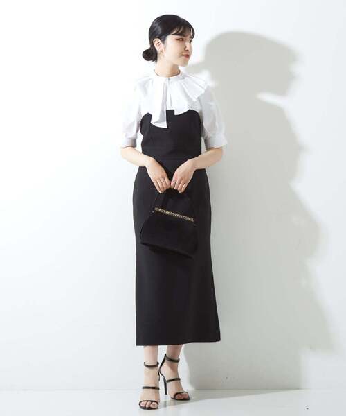 Tiara（ティアラ）の「マーメイドジャンパースカート（ワンピース・レディース・ブラック/ベージュ・M/S）」の2枚目の写真