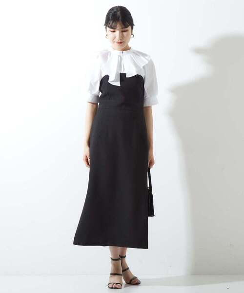 Tiara（ティアラ）の「マーメイドジャンパースカート（ワンピース・レディース・ブラック/ベージュ・M/S）」の14枚目の写真