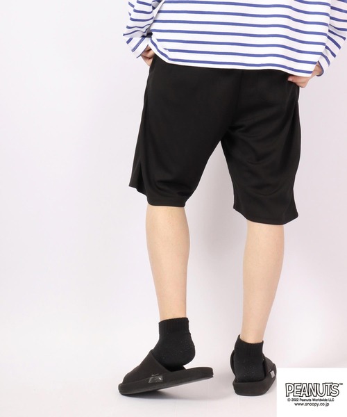 PEANUTS(ピーナッツ)の「PEANUTS スヌーピー ハーフパンツ ドライ素材 夏物(その他パンツ・レディース・ブラック/ネイビー/グレー/ピンク/ブラック系その他/グレイッシュブルー・LL/M/L)」の11枚目の写真