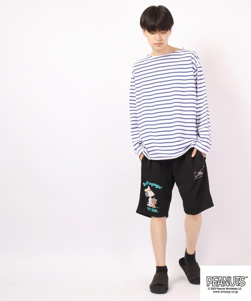 PEANUTS(ピーナッツ)の「PEANUTS スヌーピー ハーフパンツ ドライ素材 夏物(その他パンツ・レディース・ブラック/ネイビー/グレー/ピンク/ブラック系その他/グレイッシュブルー・LL/M/L)」の12枚目の写真