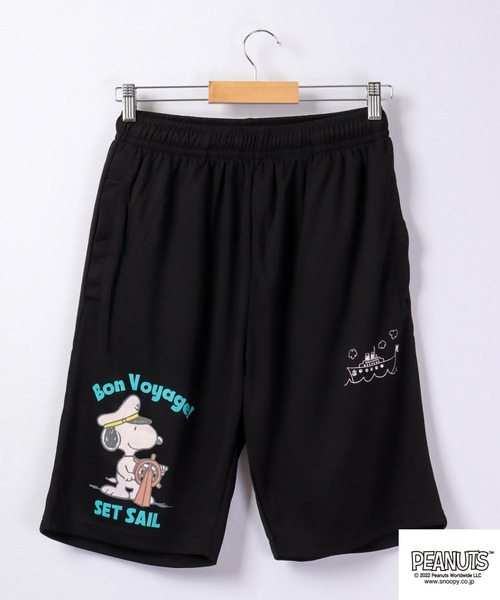 PEANUTS(ピーナッツ)の「PEANUTS スヌーピー ハーフパンツ ドライ素材 夏物(その他パンツ・レディース・ブラック/ネイビー/グレー/ピンク/ブラック系その他/グレイッシュブルー・LL/M/L)」の7枚目の写真