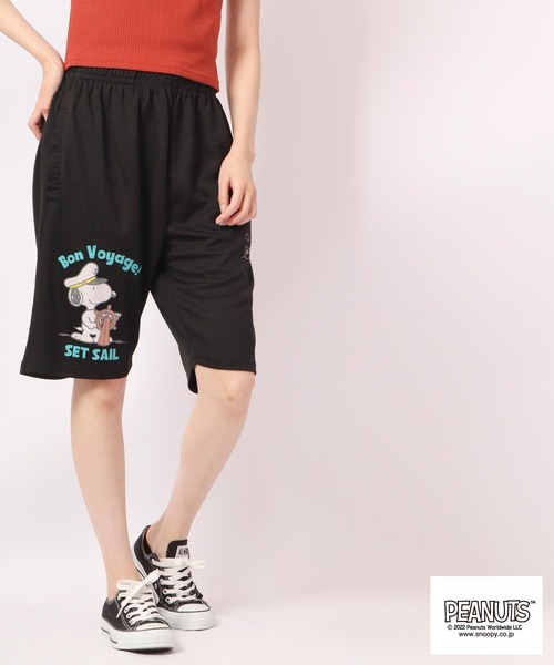 PEANUTS(ピーナッツ)の「PEANUTS スヌーピー ハーフパンツ ドライ素材 夏物(その他パンツ・レディース・ブラック/ネイビー/グレー/ピンク/ブラック系その他/グレイッシュブルー・LL/M/L)」の14枚目の写真