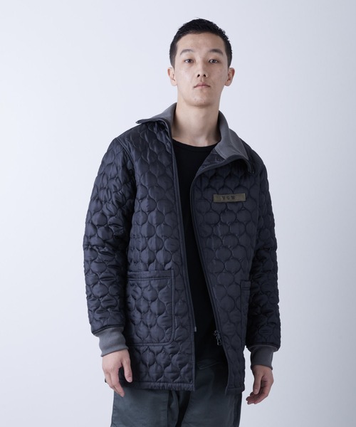 VIRGOwearworks（ヴァルゴウェアワークス）の「QUITED ZIPPER JKT（ミリタリージャケット・メンズ・ブラック/チャコールグレー/カーキ・2/3/4）」の2枚目の写真
