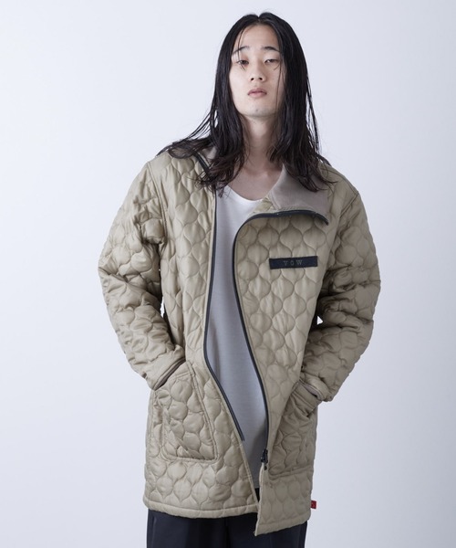 VIRGOwearworks（ヴァルゴウェアワークス）の「QUITED ZIPPER JKT（ミリタリージャケット・メンズ・ブラック/チャコールグレー/カーキ・2/3/4）」の7枚目の写真