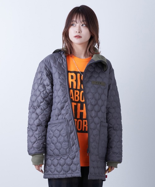 VIRGOwearworks（ヴァルゴウェアワークス）の「QUITED ZIPPER JKT（ミリタリージャケット・メンズ・ブラック/チャコールグレー/カーキ・2/3/4）」の12枚目の写真